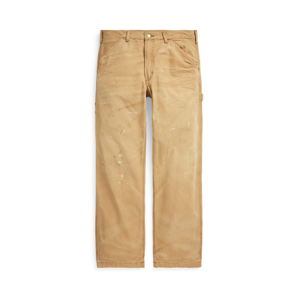 Relaxed Paint-Splatter Canvas Trouser