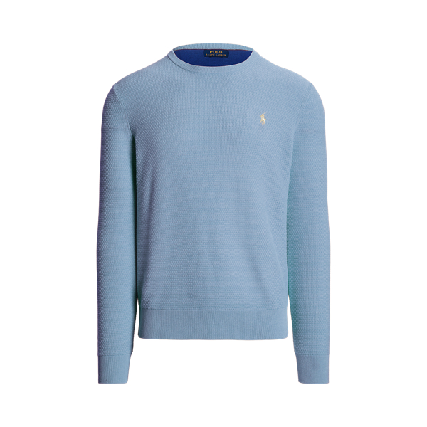 Textured Cotton Crewneck Jumper