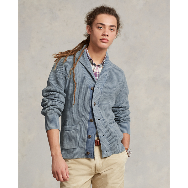 2060031 Indigo Shawl Neck Cardigan main image 1