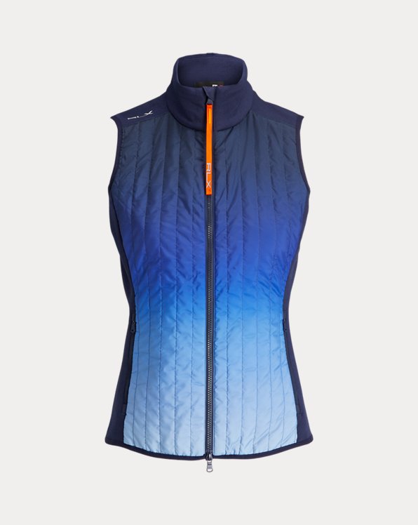 Quilted-Front Hybrid Full-Zip Gilet