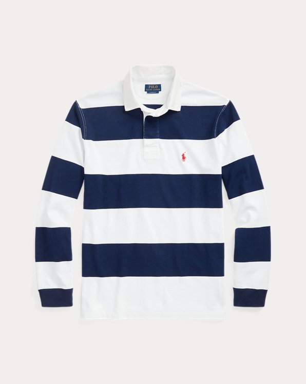 Classic Fit Striped Rugby Shirt