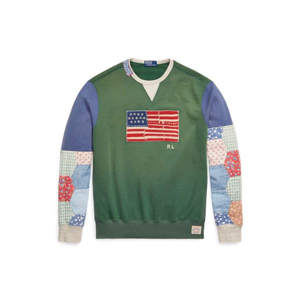 Sweatshirt polar c/ retalhos da bandeira
