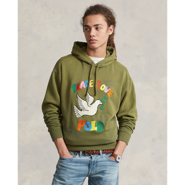 Embroidered Graphic Fleece Hoodie for Men | Ralph Lauren® CH