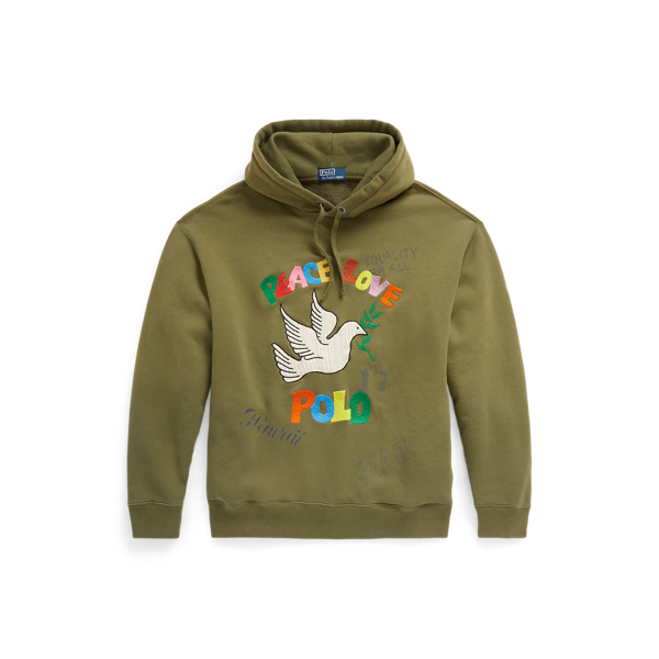 Embroidered Graphic Fleece Hoodie