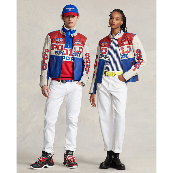 Polo Sport Leather Cafe Racer Jacket for Men Ralph Lauren® CO