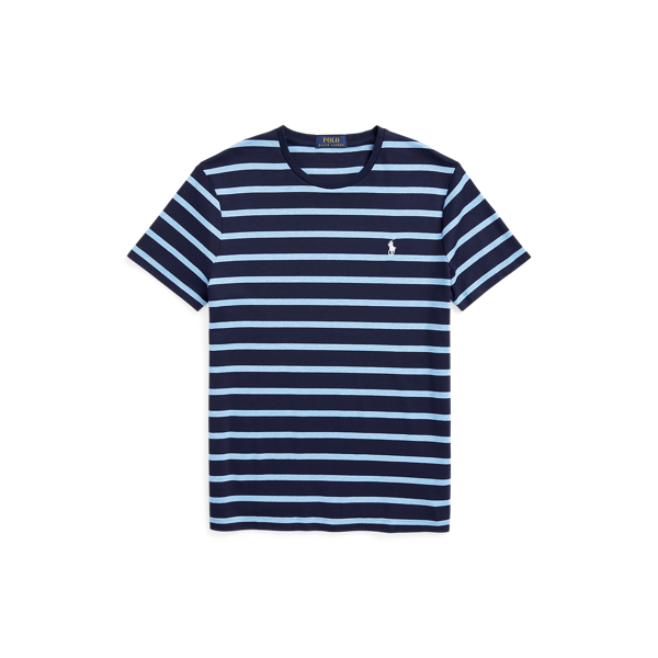 T-shirt de algodão às riscas Custom Slim