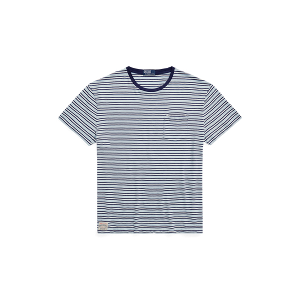 T-shirt de malha Classic-Fit às riscas