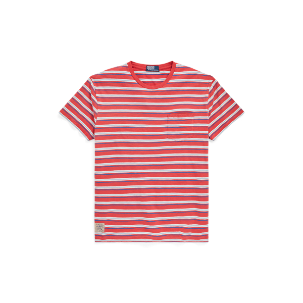 T-shirt de malha Classic-Fit às riscas