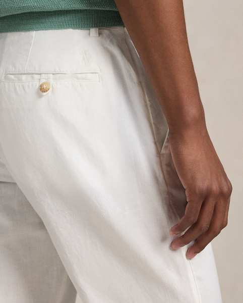 These lightweight trousers are made with a linen-cotton blend and embroidered with our iconic Pony for a signature finish.