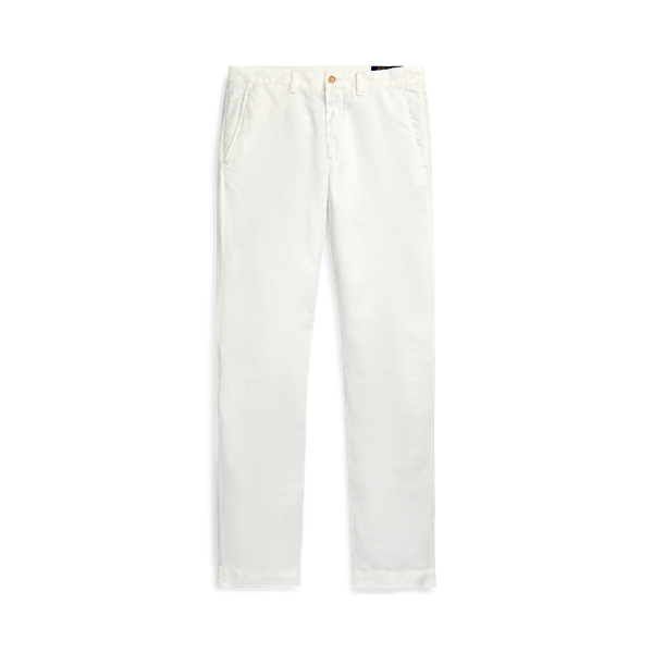 Calça de linho-algodão Straight Fit