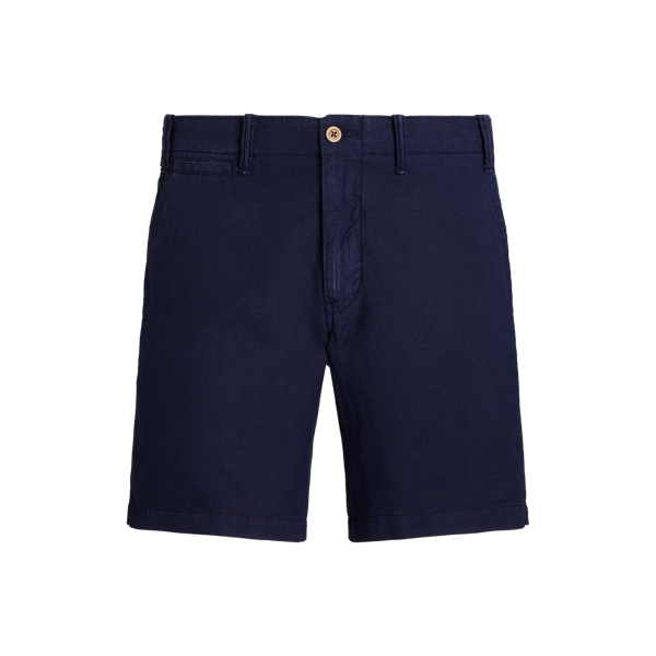 Calções linh, algod Straight Fit 20,3 cm