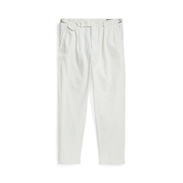 Slim Tapered Fit Pleated Twill Trouser