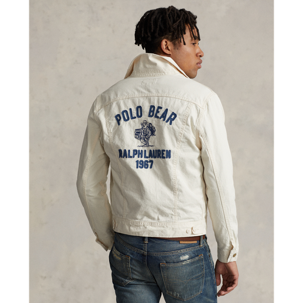 Polo Bear Embroidered Trucker Jacket
