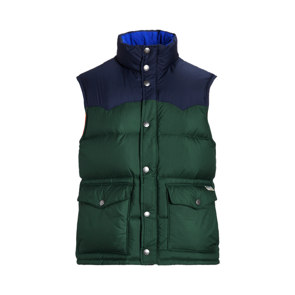 Water-Repellent Down Western Gilet