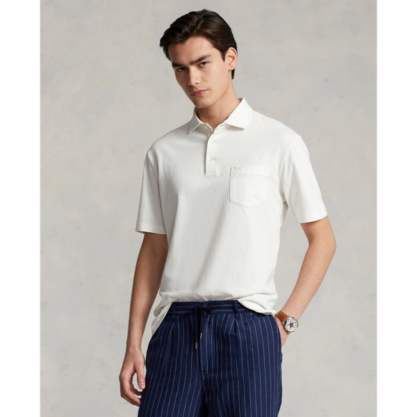 Classic Fit Cotton Linen Polo Shirt
