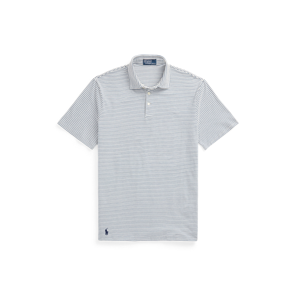 Classic Fit Striped Jersey Polo Shirt