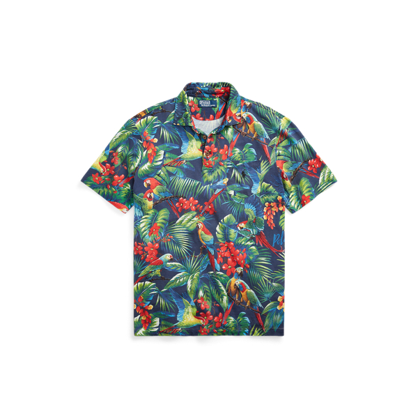 Classic Fit Tropical Jersey Polo Shirt