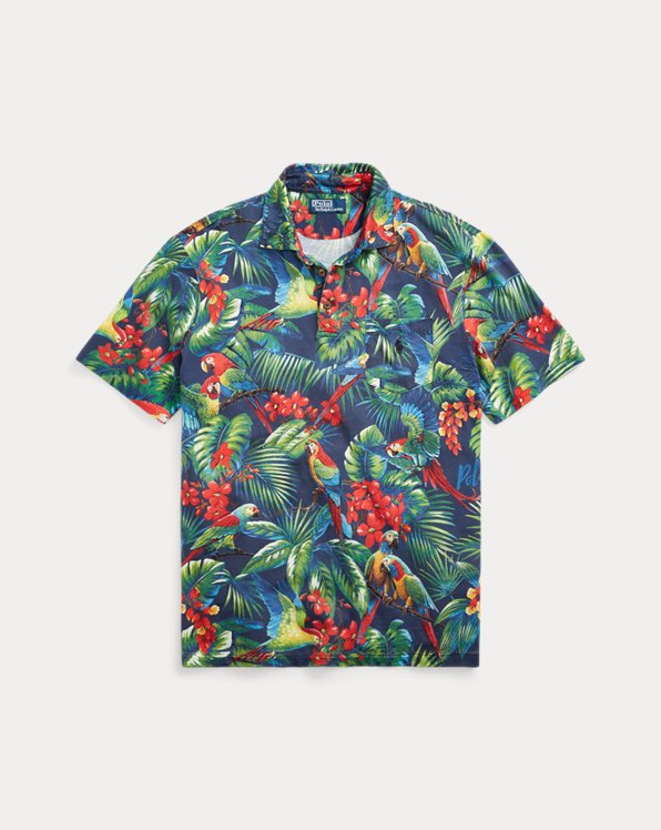 Classic Fit Tropical Jersey Polo Shirt