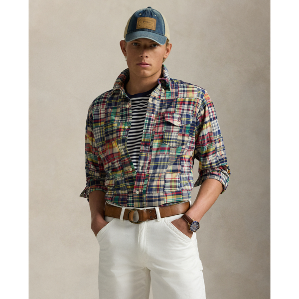 Classic Fit Madras Patchwork Shirt for Men | Ralph Lauren® UK