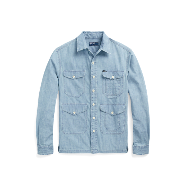 Indigo Chambray Utility Shirt