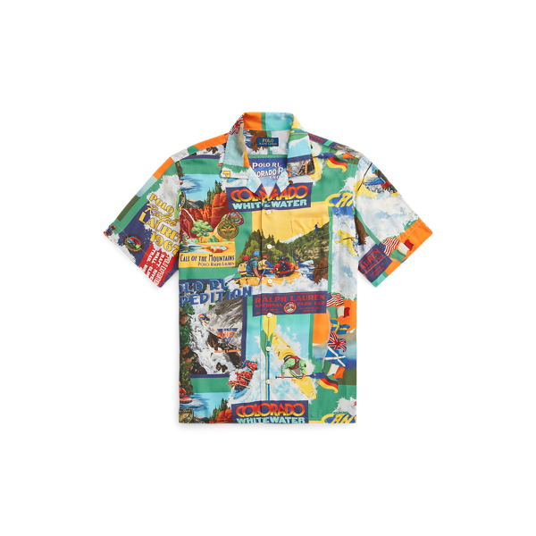 Classic Fit Kayak-Print Camp Shirt for Men | Ralph Lauren® BE