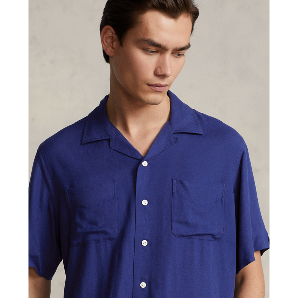 Classic Fit Print Gabardine Camp Shirt for Men Ralph Lauren® AE
