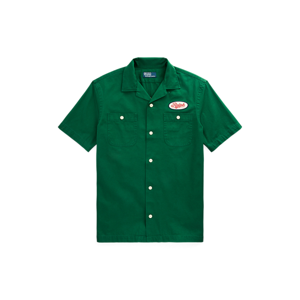 Camisa chino bordada Classic Fit