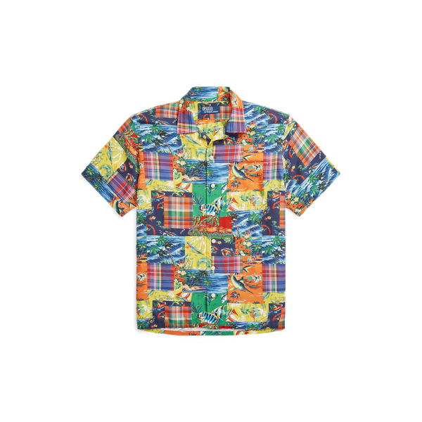 Classic Fit Patchwork Camp Shirt