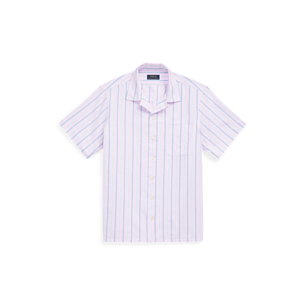 Classic Fit Striped Oxford Camp Shirt