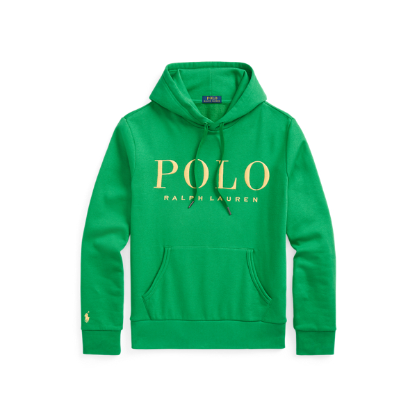 Camisola com capuz em tecido polar com logótipo bordado