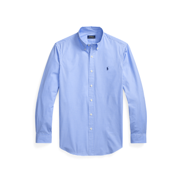 Chemise motif écossais popeline stretch