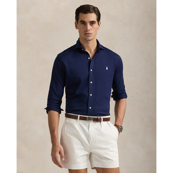 This layer combines the polished look of our signature spread-collar shirt with soft cotton jersey.