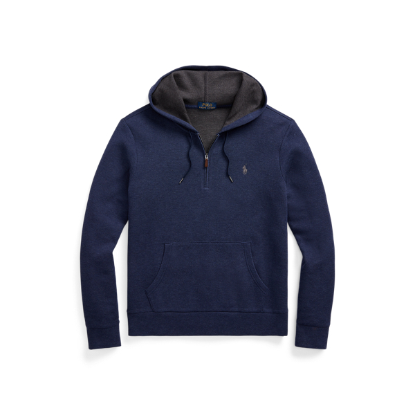Double-Knit Mesh Quarter-Zip Hoodie