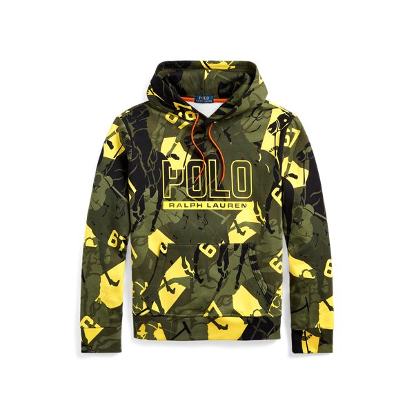 Logo Polo Pony Camo Double-Knit Hoodie
