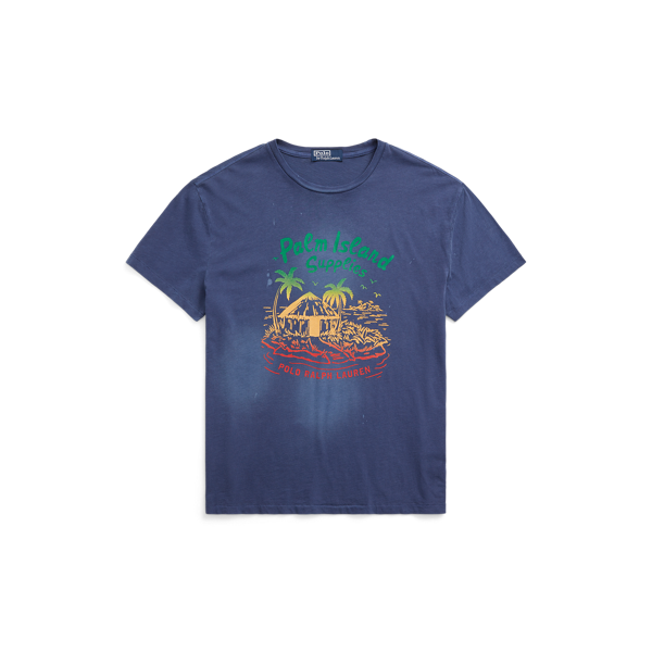 Classic Fit Slub Jersey Graphic T-Shirt