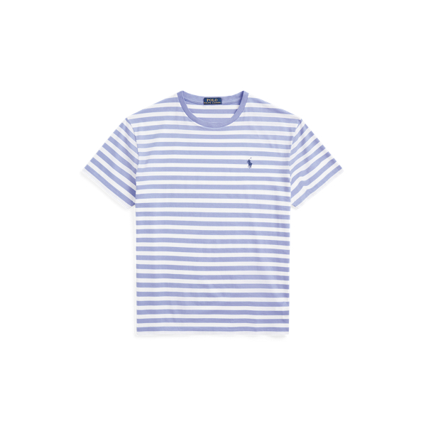T-shirt malha às riscas Custom Slim Fit