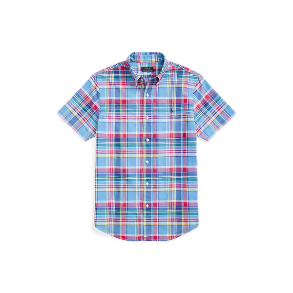 Custom Fit Plaid Oxford Shirt