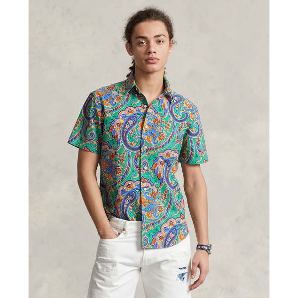 Custom Fit Paisley Oxford Shirt for Men | Ralph Lauren® UK