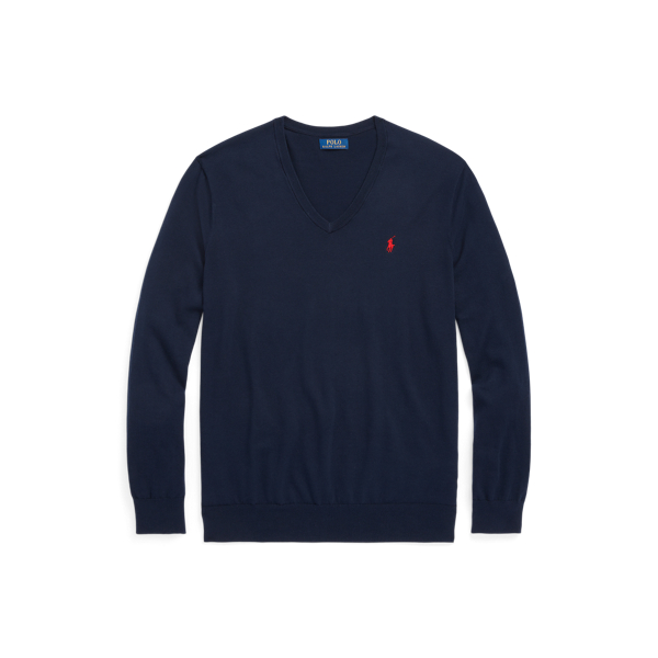 Camisola de algodão com decote em V