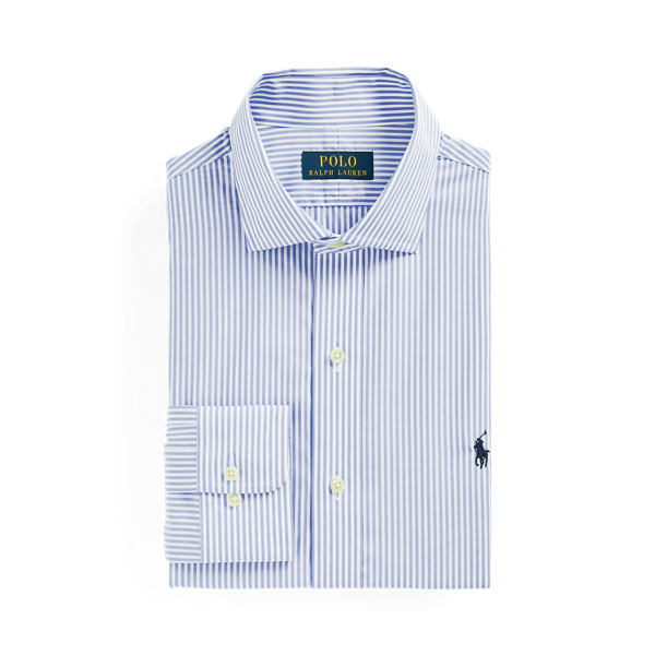 Chemise cintrée rayée en popeline