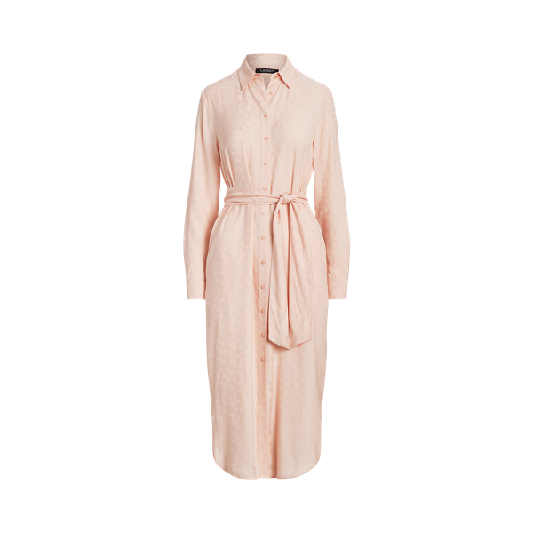 Belted Logo Jacquard Shirtdress