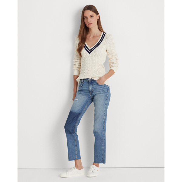 High-Rise Straight Cropped Jean