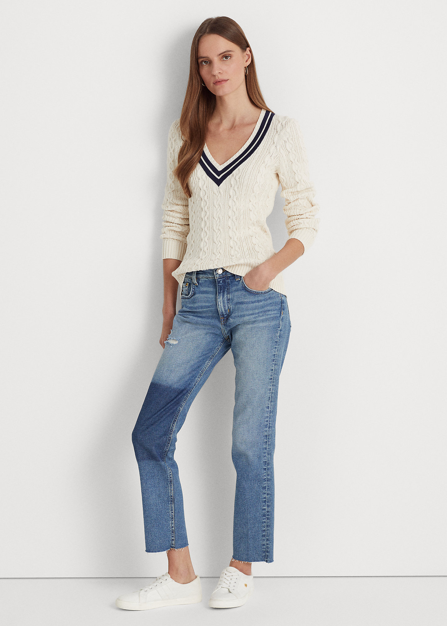 High-Rise Straight Cropped Jean