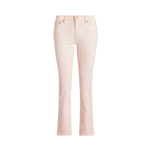 Coated Mid-Rise Straight-Ankle Jean