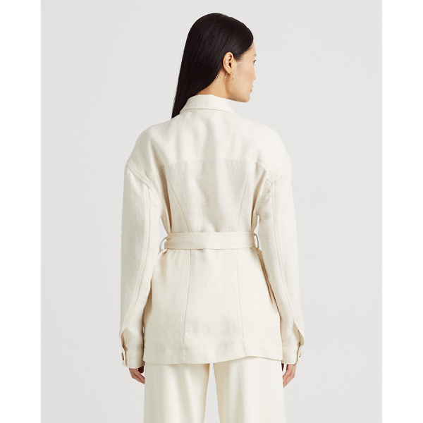 Belted Herringbone Linen Shirt Jacket for Women Ralph Lauren® CV