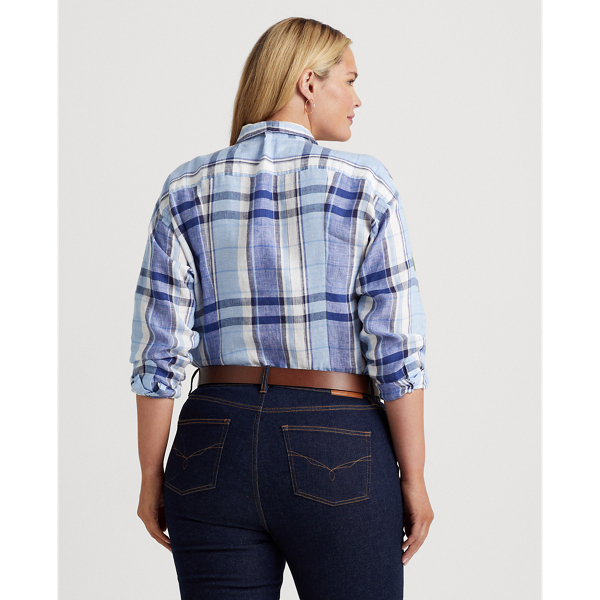 Lacoste camicia in fantasia scozzese panna beige