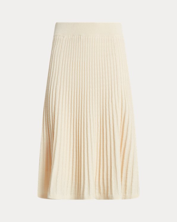 Linen-Cotton Knit Skirt