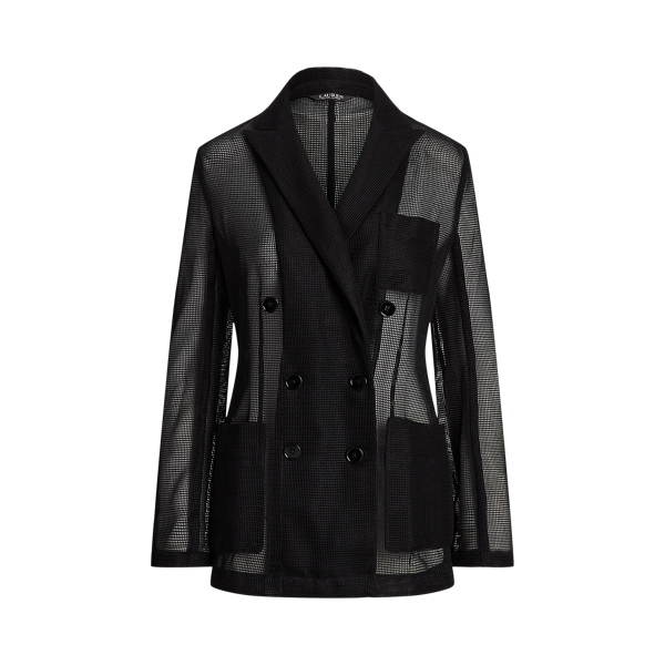 Blazer de malha com bot&#245;es duplos