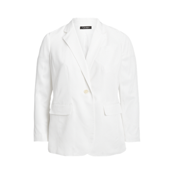 Blazer de sarja e mistura de linho