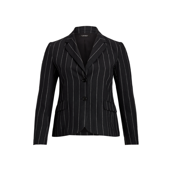 Blazer de linho &#224;s riscas